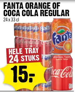 Dirck 3 Fanta orange of coca cola regular aanbieding