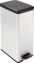 Amazon Curver Decobin Slim Pedaalemmer - 40L - Metallic aanbieding