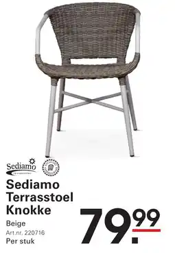 Sligro Sediamo Terrasstoel Knokke aanbieding