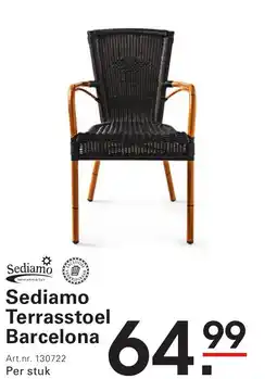 Sligro Sediamo Terrasstoel Barcelona aanbieding