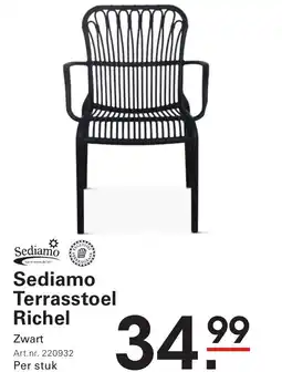 Sligro Sediamo Terrasstoel Richel aanbieding