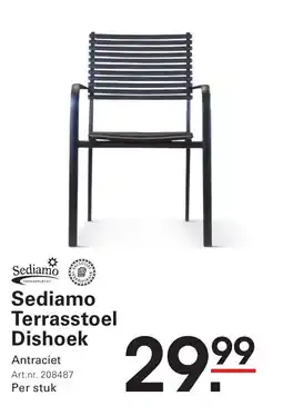 Sligro Sediamo Terrasstoel Dishoek aanbieding