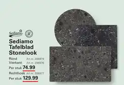 Sligro Sediamo Tafelblad Stonelook aanbieding