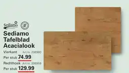 Sligro Sediamo Tafelblad Acacialook aanbieding