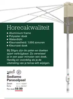 Sligro Sediamo Parasolpaal aanbieding
