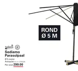 Sligro Sediamo Parasolpaal Antraciet aanbieding