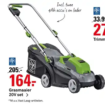 Karwei Lux Grasmaaier 20V set aanbieding