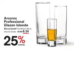 Sligro Arcoroc Professional Glazen Islande aanbieding