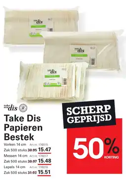 Sligro Take Dis Papieren Bestek aanbieding
