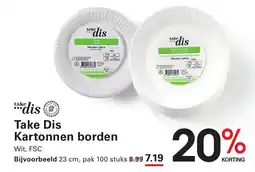 Sligro Take Dis Kartonnen borden aanbieding