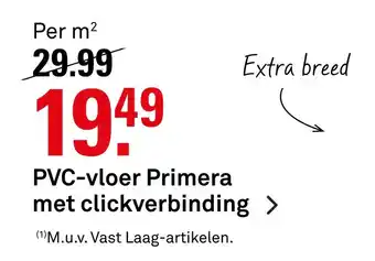 Karwei PVC-vloer Primera met clickverbinding aanbieding