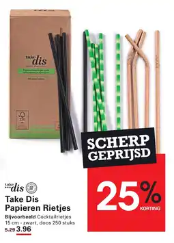 Sligro Take Dis Papieren Rietjes aanbieding