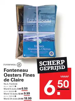 Sligro Fonteneau Oesters Fines de Claire aanbieding