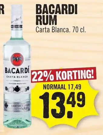 Dirk Bacardi rum 70cl aanbieding