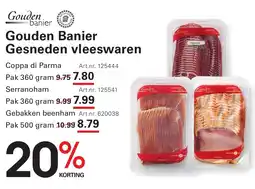 Sligro Gouden Banier Gesneden vleeswaren aanbieding