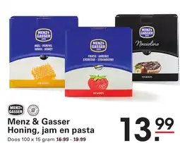 Sligro Menz & Gasser Honing, jam en pasta aanbieding