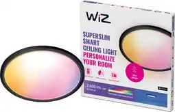 Coolblue WiZ Plafondlamp SuperSlim - Zwart - Gekleurd en Wit licht aanbieding