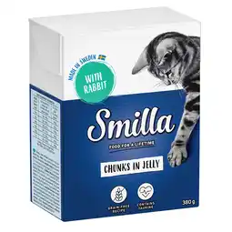 Zooplus Smilla Hapjes in Saus 24 x 370 en Smilla Hapjes in Gelei 24 x 380 g Kattenvoer - Konijn in Gelei aanbieding