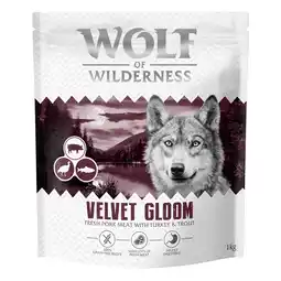 Zooplus Wolf of Wilderness Velvet Gloom Kalkoen & Forel - graanvrij - Voordeelpakket: 4 x 1 kg Nieuw Recept aanbieding