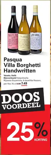 Sligro Pasqua Villa Borghetti Handwritten aanbieding