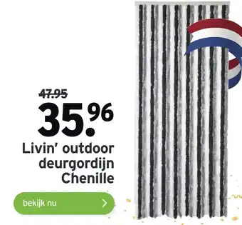 GAMMA Livin' outdoor deurgordijn Chenille aanbieding