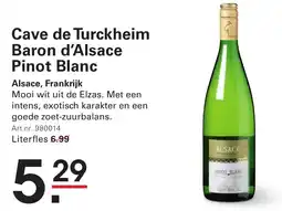 Sligro Cave de Turckheim Baron d'Alsace Pinot Blanc Alsace, Frankrijk aanbieding