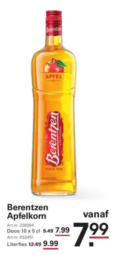 Sligro Berentzen Apfelkorn aanbieding