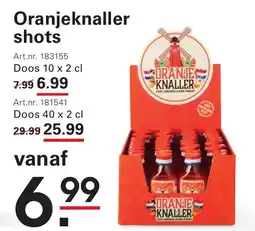 Sligro Oranjeknaller shots aanbieding