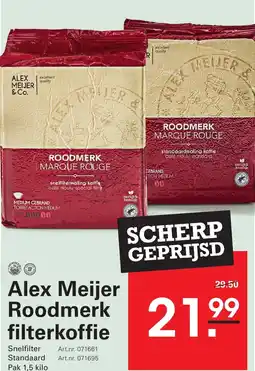 Sligro Alex Meijer Roodmerk filterkoffie aanbieding