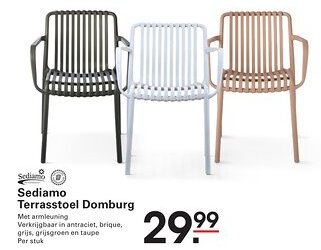 Sligro Sediamo Terrasstoel Domburg aanbieding