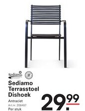 Sligro Sediamo Terrasstoel Dishoek aanbieding