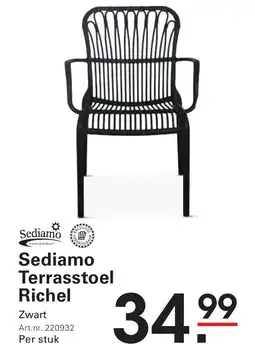 Sligro Sediamo Terrasstoel Richel aanbieding