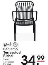 Sligro Sediamo Terrasstoel Richel aanbieding