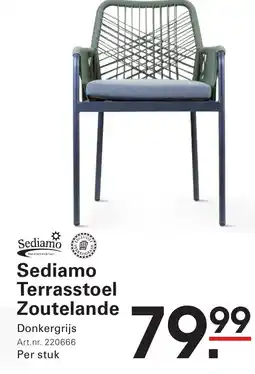 Sligro Sediamo Terrasstoel Zoutelande aanbieding