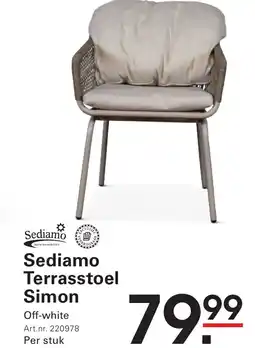 Sligro Sediamo Terrasstoel Simon aanbieding