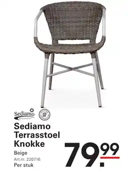 Sligro Sediamo Terrasstoel Knokke aanbieding