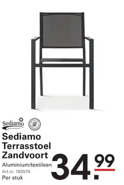Sligro Sediamo Terrasstoel Zandvoort aanbieding