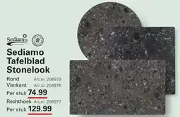 Sligro Sediamo Tafelblad Stonelook aanbieding