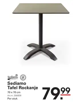 Sligro Sediamo Tafel Rockanje aanbieding