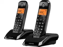 MediaMarkt Motorola S1202 Duo Zwart/zwart Huistelefoon aanbieding