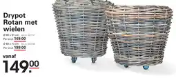 Sligro Drypot Rotan met wielen aanbieding