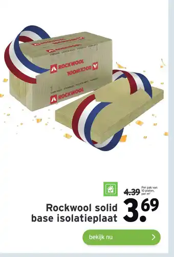 GAMMA Rockwool solid base isolatieplaat aanbieding