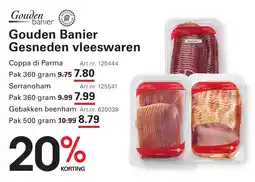 Sligro Gouden Banier Gesneden vleeswaren aanbieding