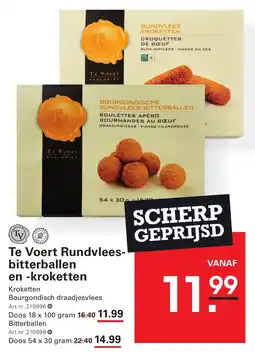 Sligro Te Voert Rundvlees bitterballen en kroketten aanbieding