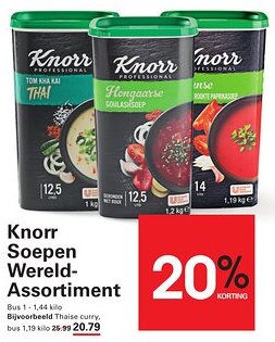 Sligro Knorr Soepen Wereld Assortiment aanbieding