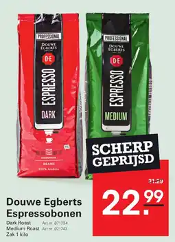 Sligro Douwe Egberts Espressobonen aanbieding