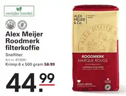 Sligro Alex Meijer Roodmerk filterkoffie aanbieding