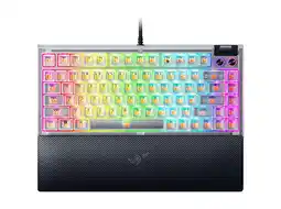 MediaMarkt Razer Blackwidow V4 75% Hot-swappable Mechanical Gaming Keyboard - Phantom White Edition Us Qwerty L aanbieding