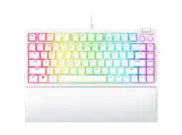 MediaMarkt Razer Blackwidow V4 75% Hot-swappable Mechanical Gaming Keyboard - White Edition Us Qwerty Layout Be aanbieding