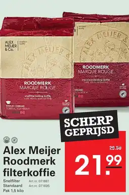 Sligro Alex Meijer Roodmerk filterkoffie aanbieding